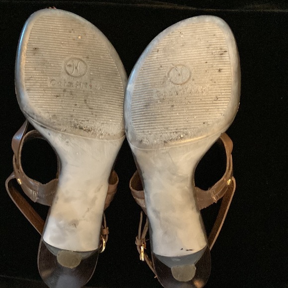 Brown leather with copper footbed sandals. - Picture 5 of 5